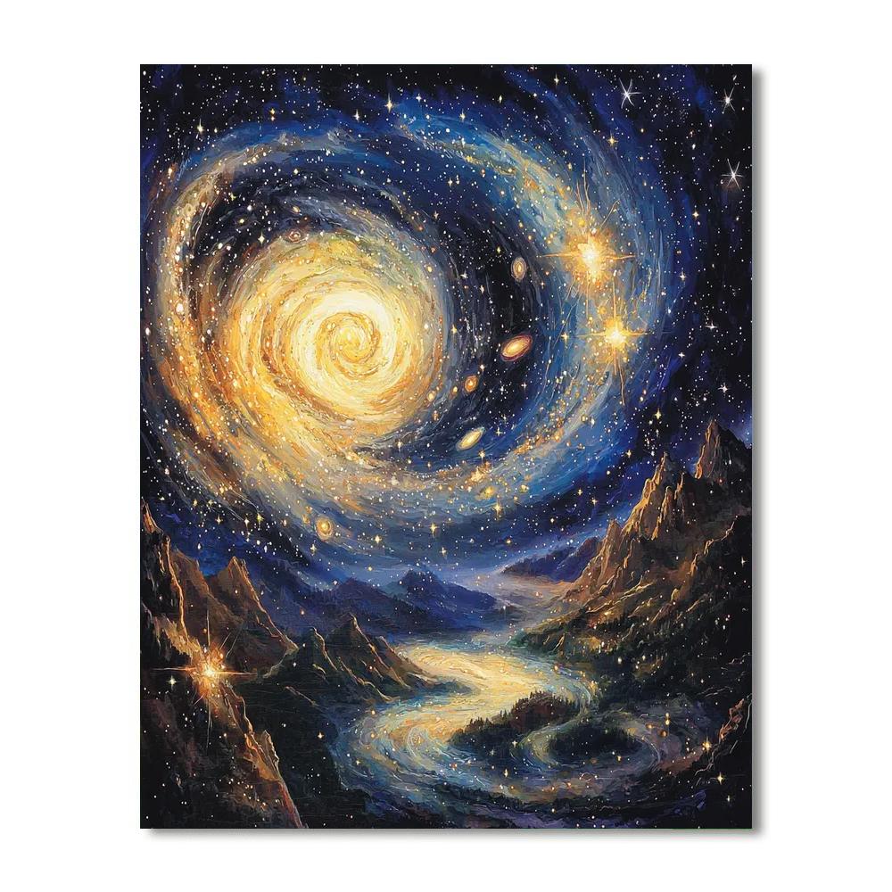Leonardo Da Vinci Inspired Celestial Dreams Unveiled  Painting Number Kit