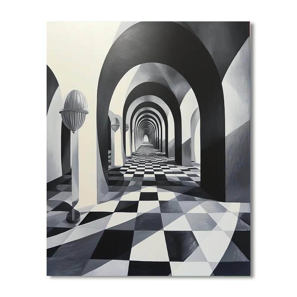 M.C. Escher Inspired Eternal Perspectives  Numbered Painting Kits