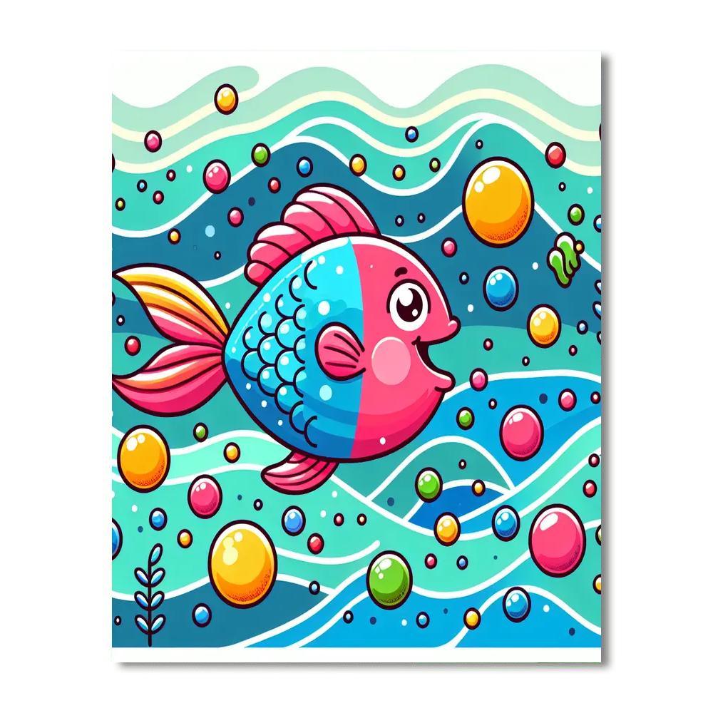 Bubbles Of Fun Painting Number Kit