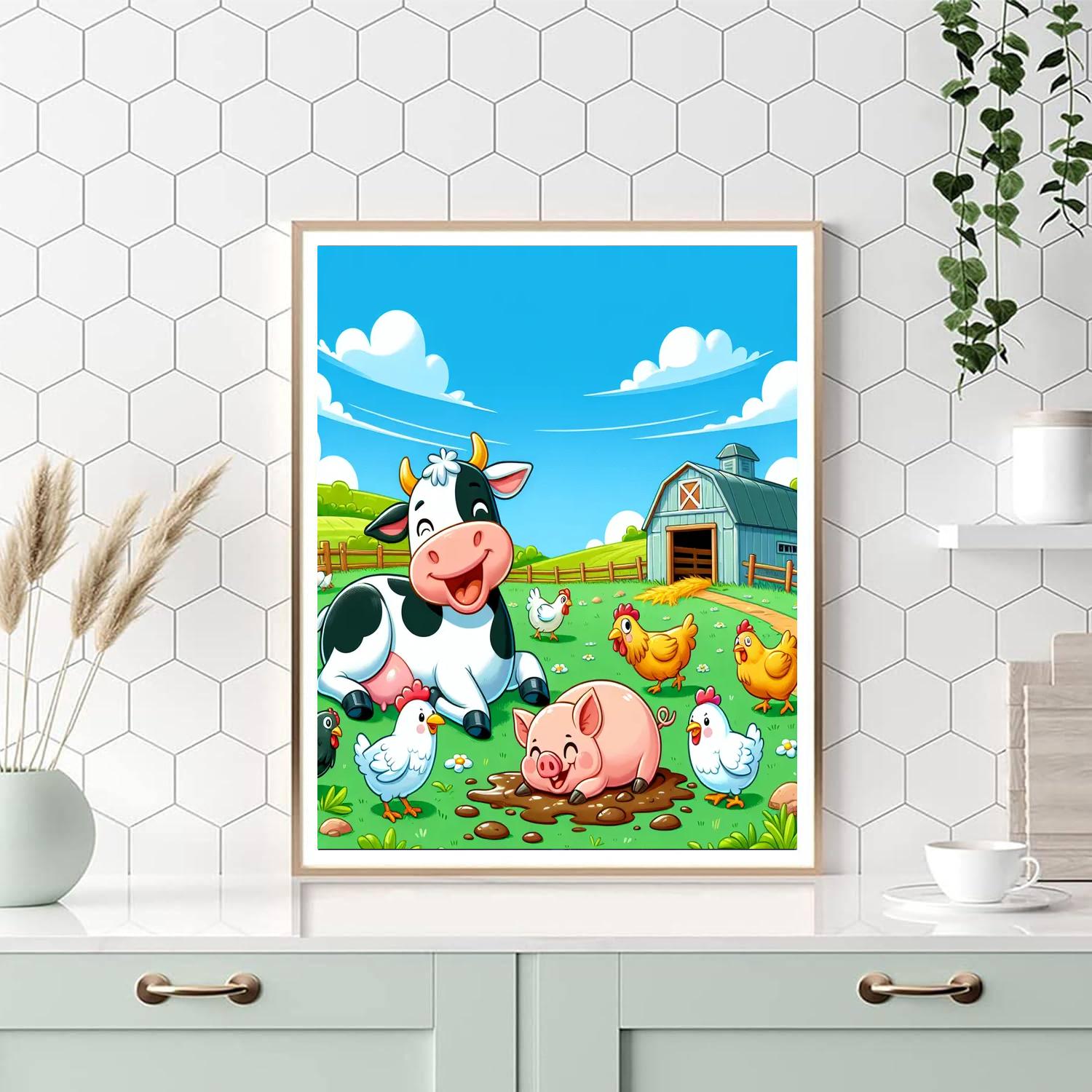 Fun Farmyard Adventure Numbered Painting Kits