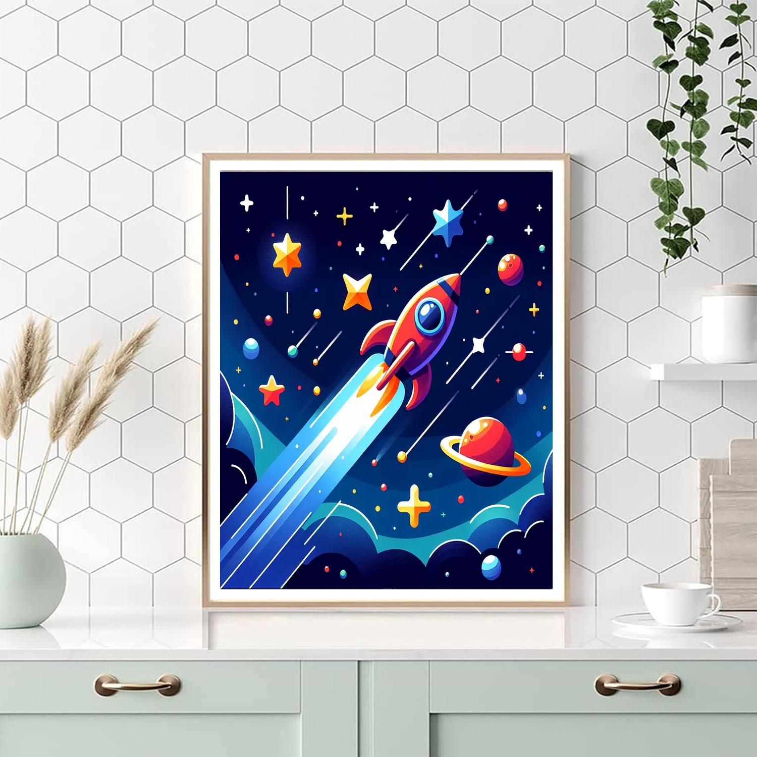 Mystical Space Adventure Painting By Numbers Kit