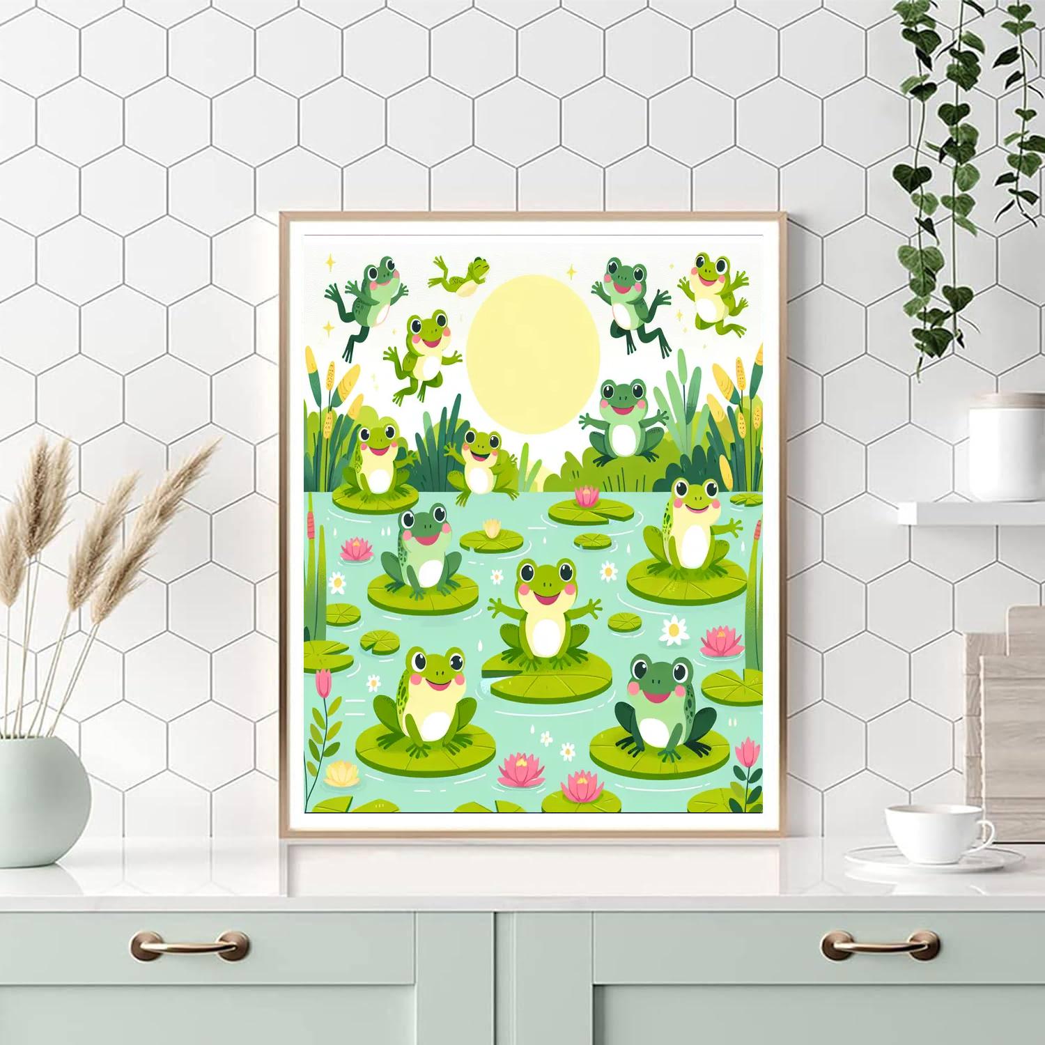 Froggy Pond Adventure Painting By Numbers Kit