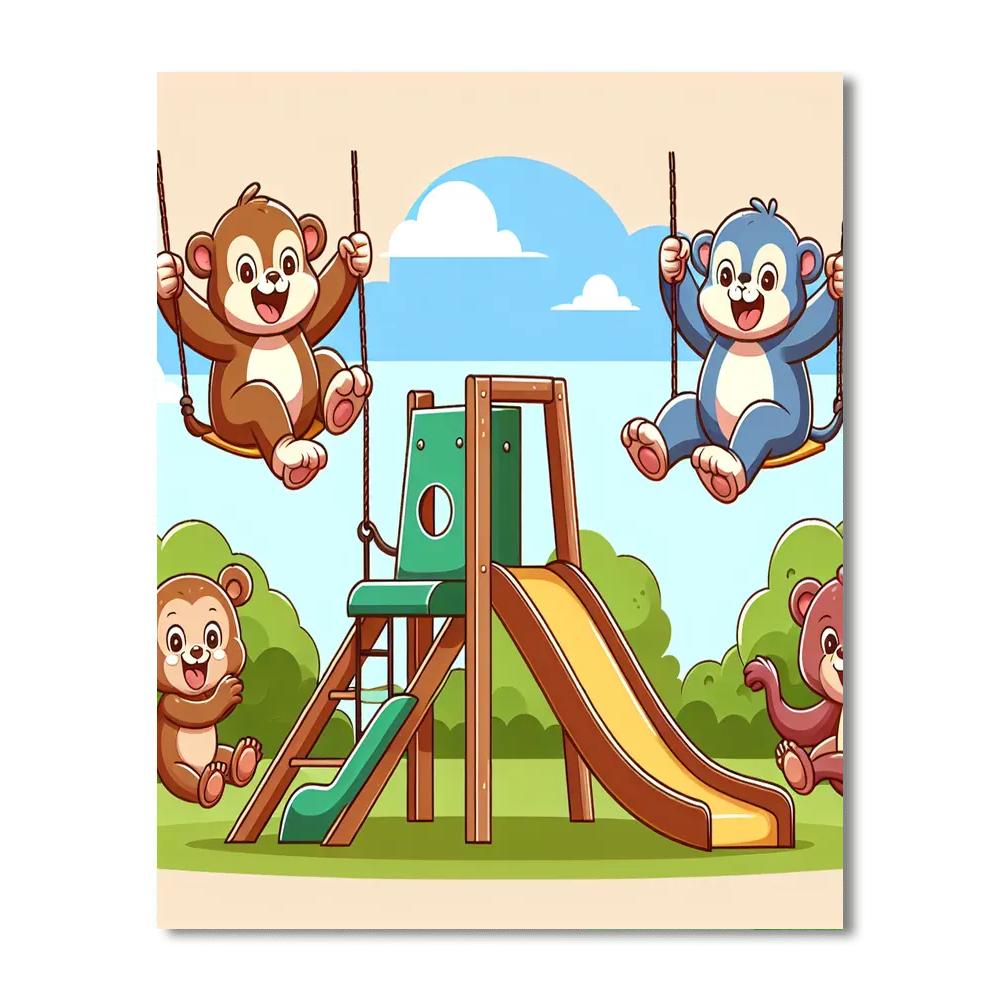 Animal Antics Playground Paint By Numbers Kits
