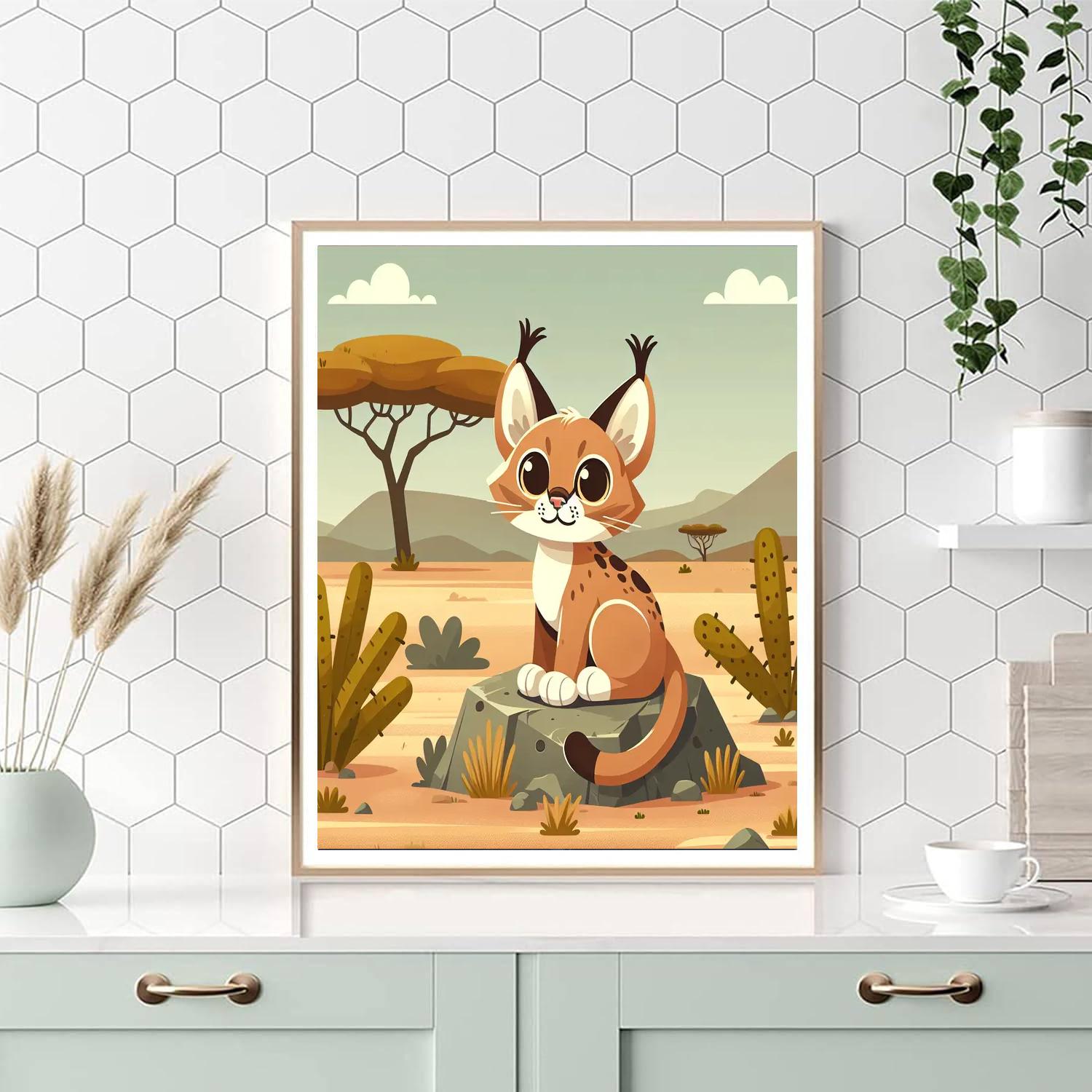 Clever Caracal Paint By Numbers Art