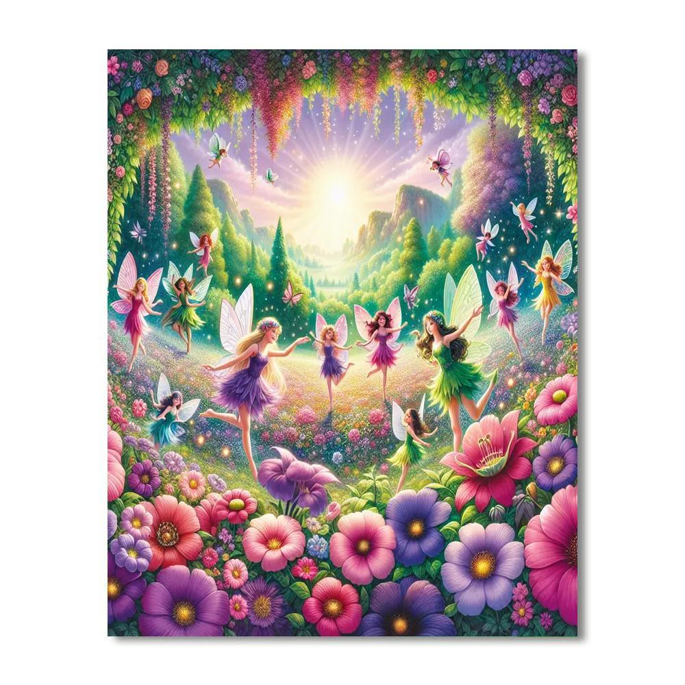 Whimsical Fairy Dance DIY Paint By Numbers