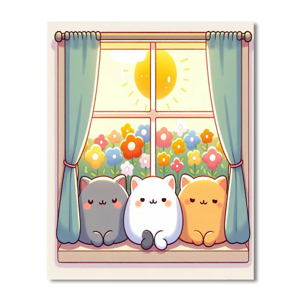 Cuddly Cats Paint By Numbers Art