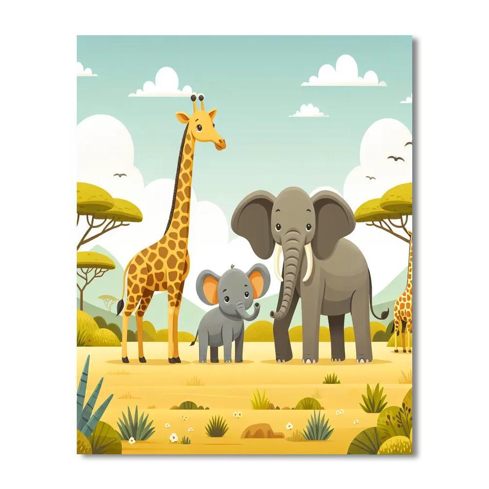 Animal Kingdom Safari Adventure Paint By Numbers Kits