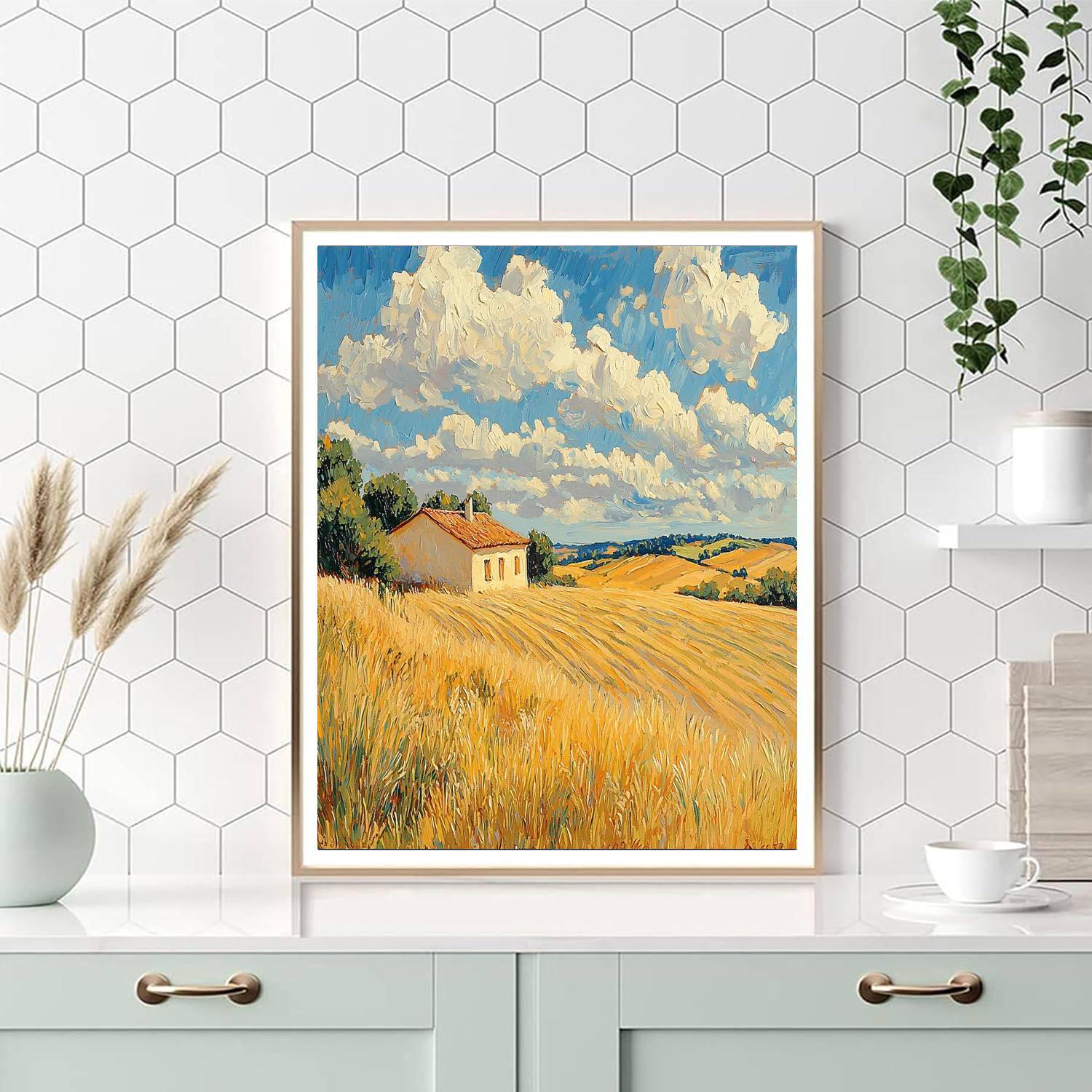 Paul Cézanne Inspired Serenade Of Rolling Fields  Paint By Numbers Art