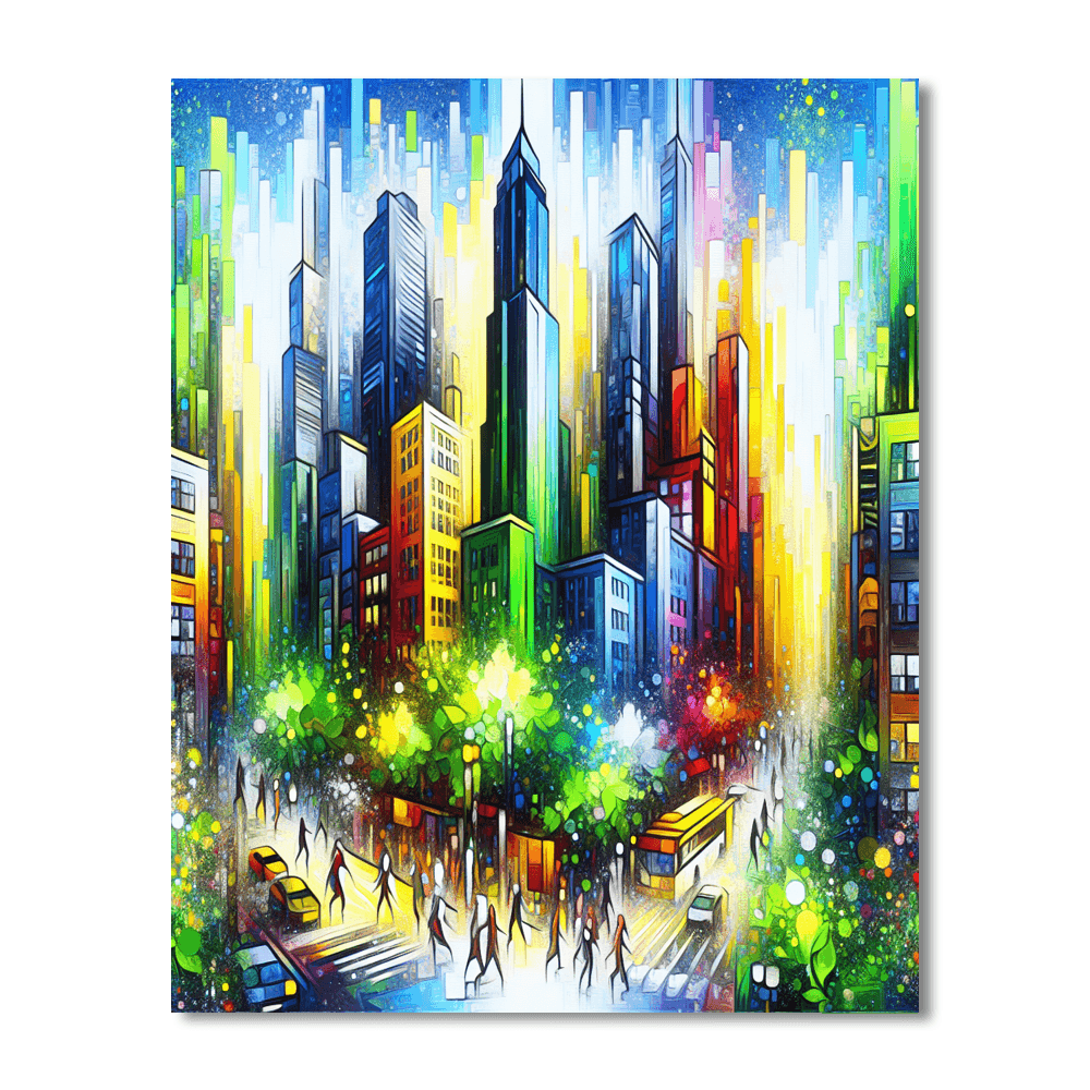 Dynamic Urban Jungle Paint By Numbers