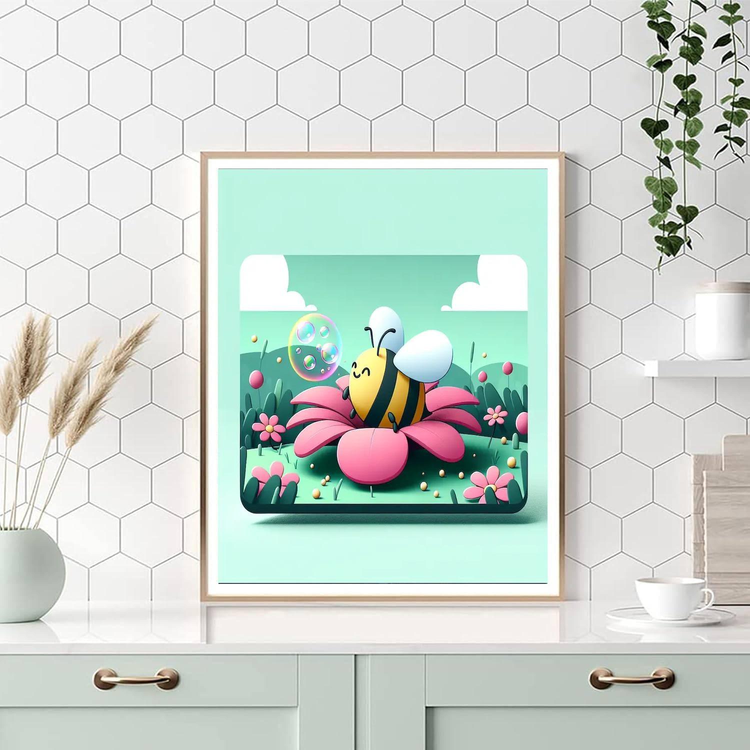 Bubble-blowing Bumblebee Number Painting