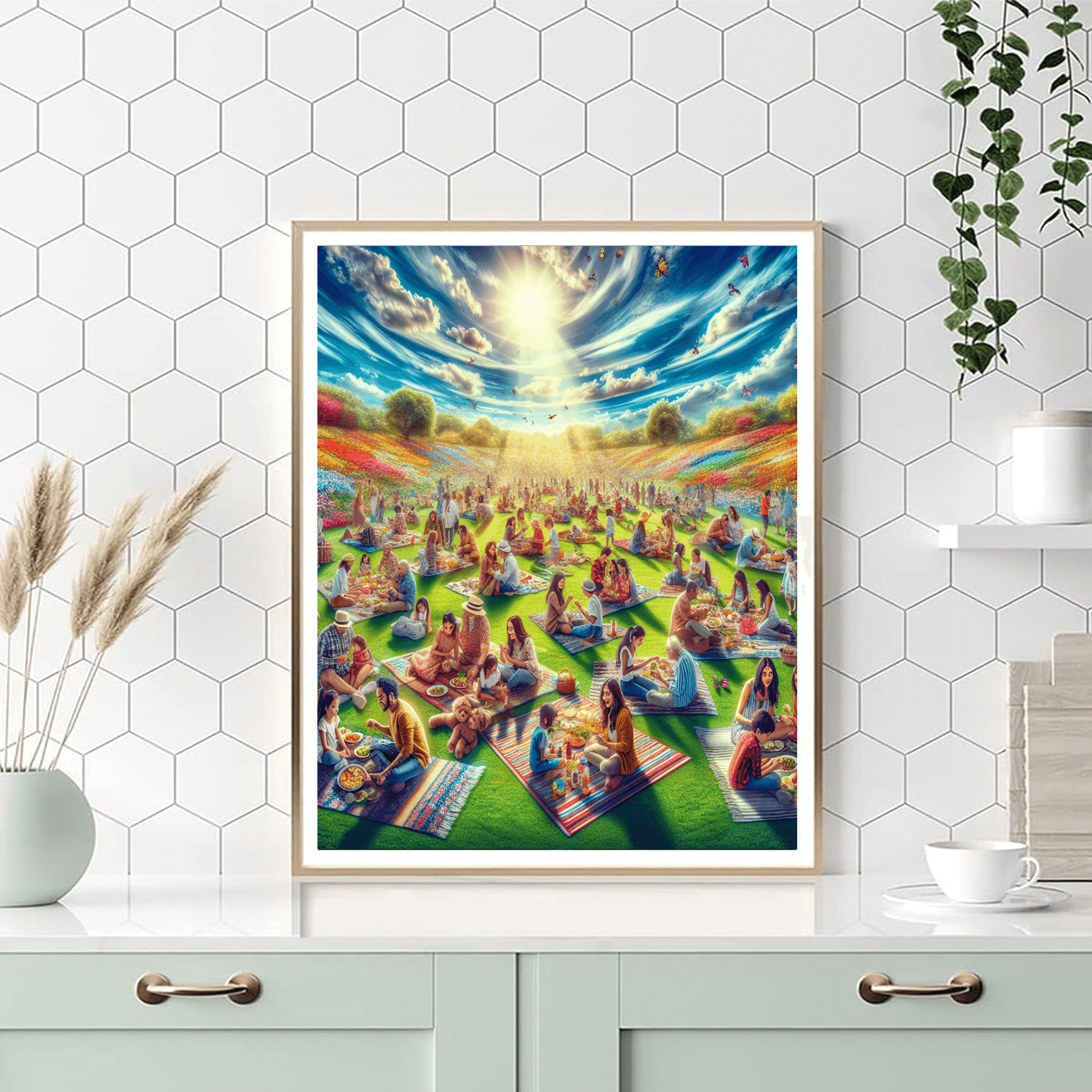 Bright Summer Picnic Painting Number Kit