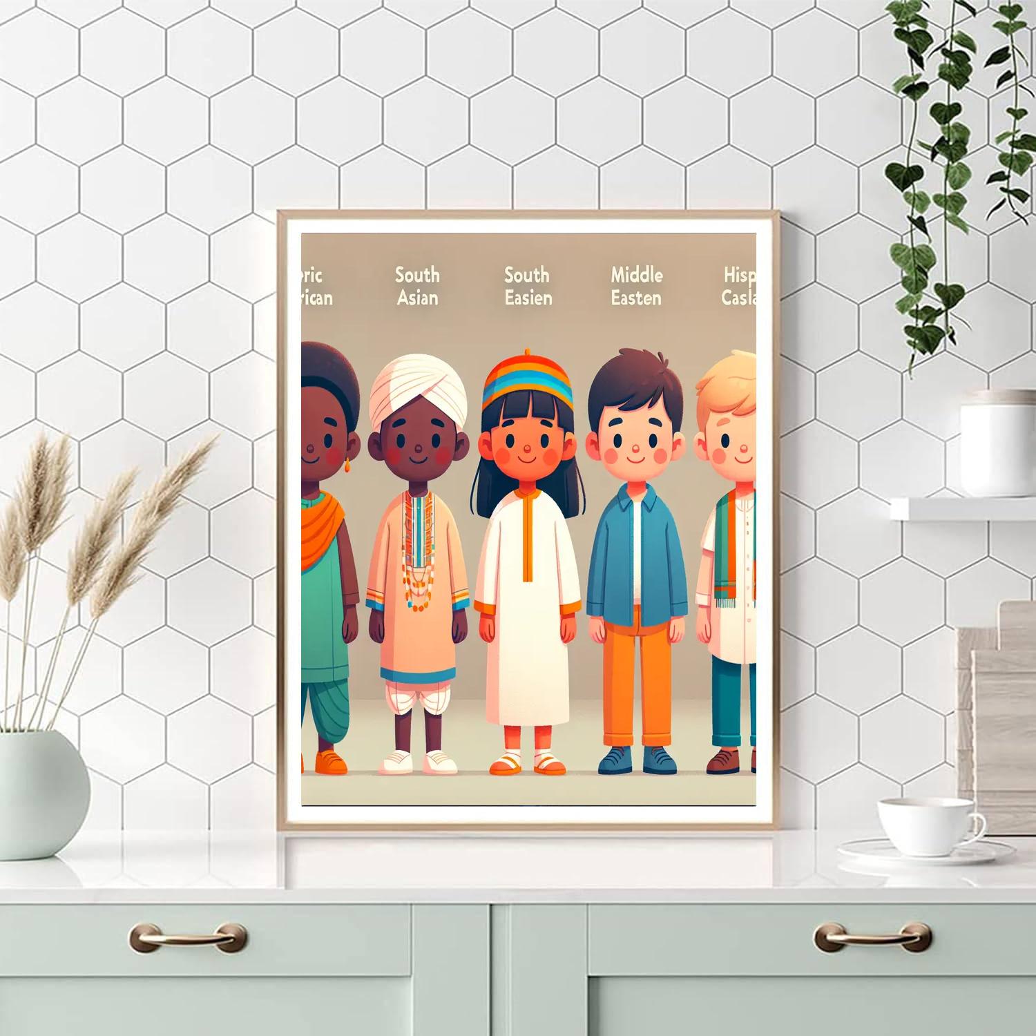 Charming Children Of The World Paint By Numbers Art