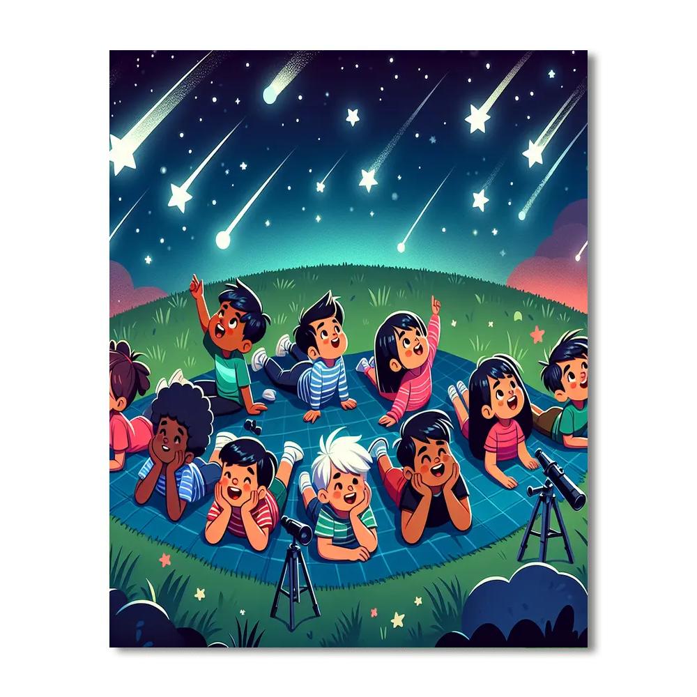 Meteor Shower Stargazing Paint By Numbers