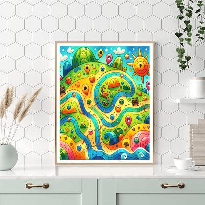 Charming Adventure Map Paint By Numbers Kits