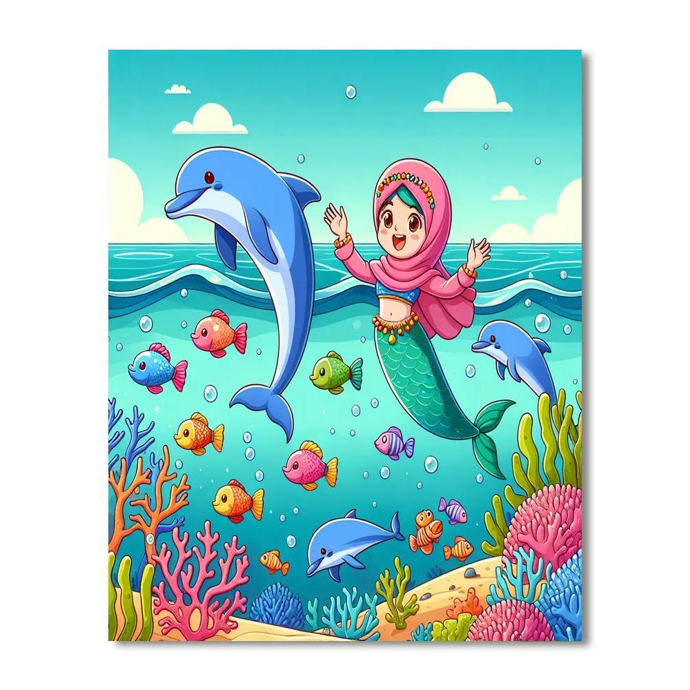 Underwater Fantasy Quest DIY Paint By Numbers