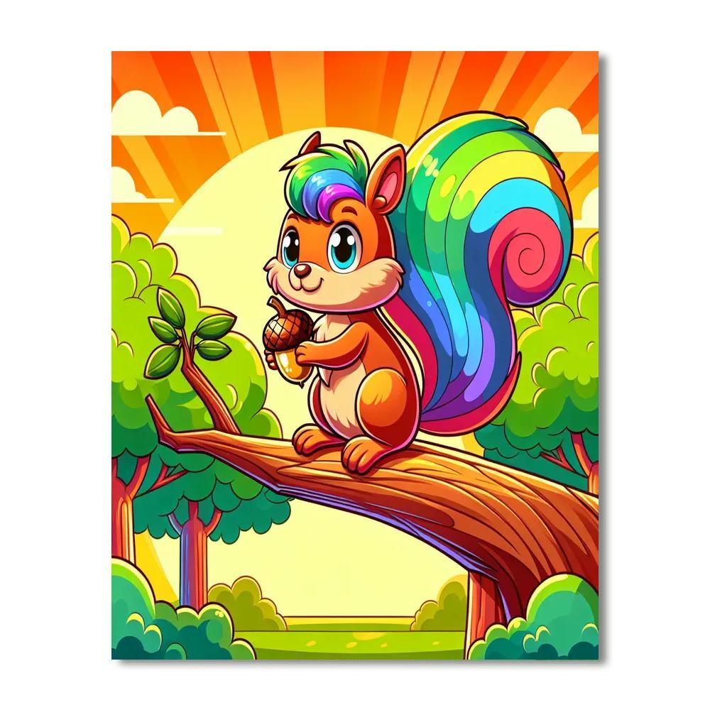 Snazzy Squirrel Paint By Color