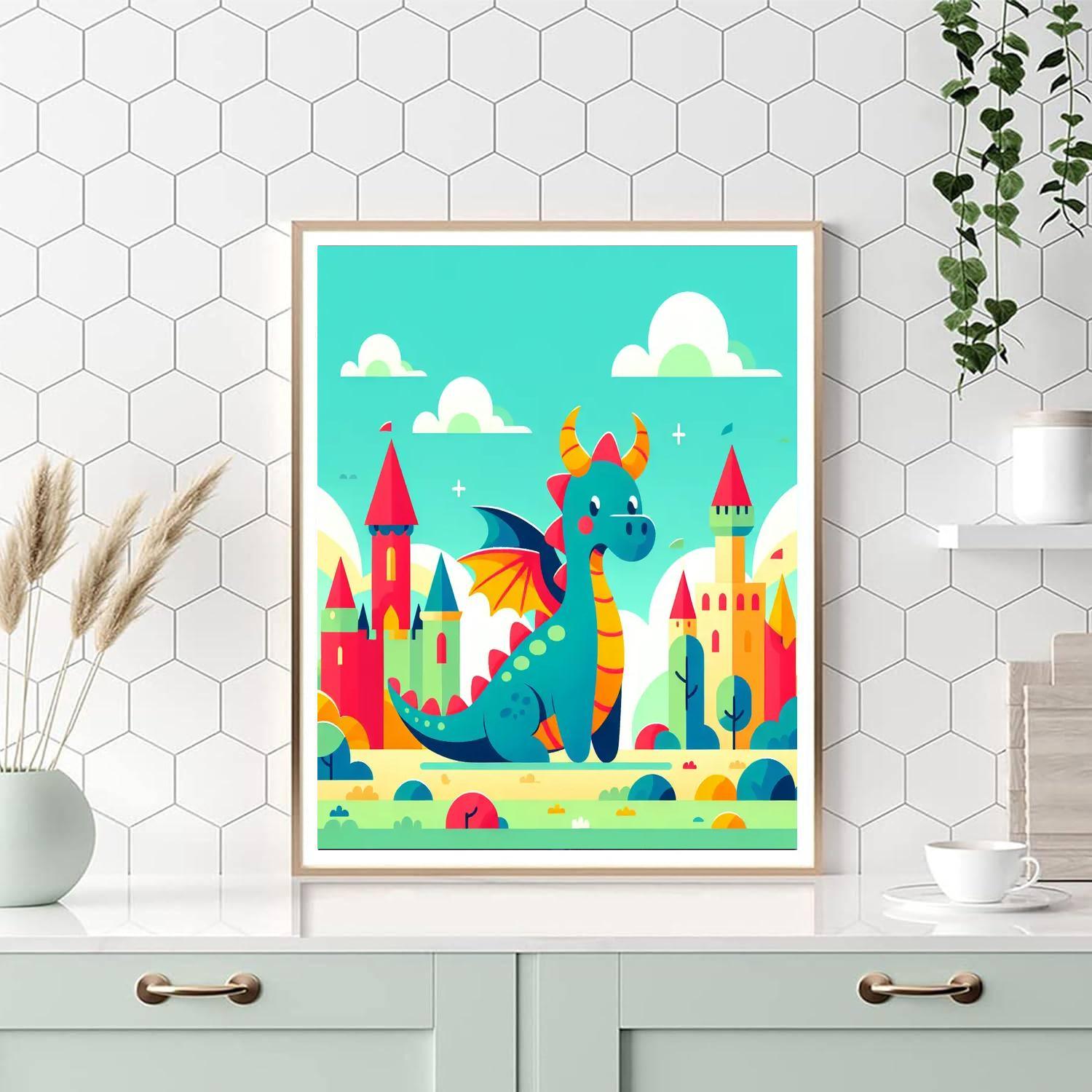 Mythical Dragon Quest Paint By Numbers Art