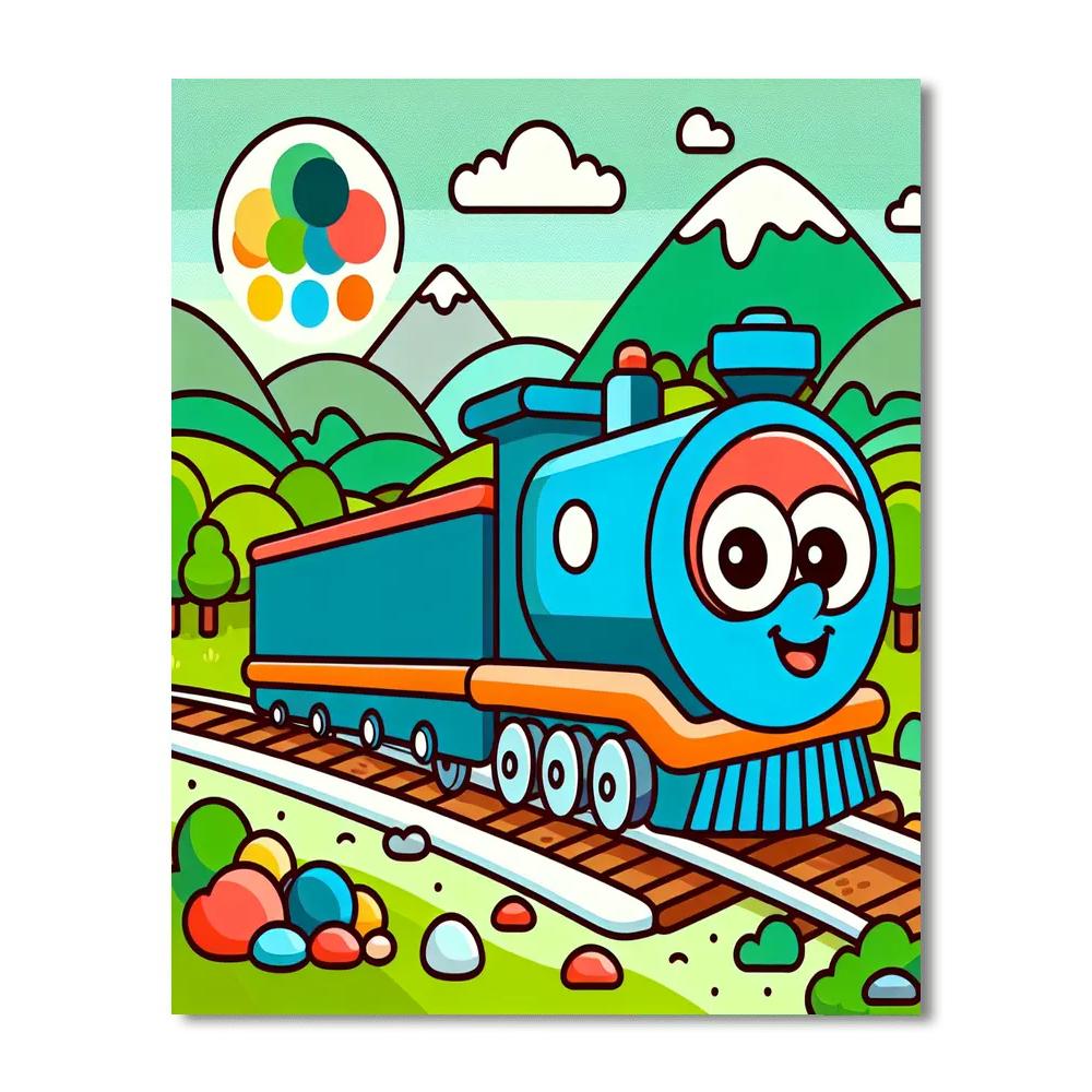 Cheery Choo-choo Numbered Painting Kits