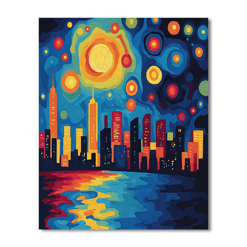 Henri Matisse Inspired Melodic City Nights  Paint By Numbers Art