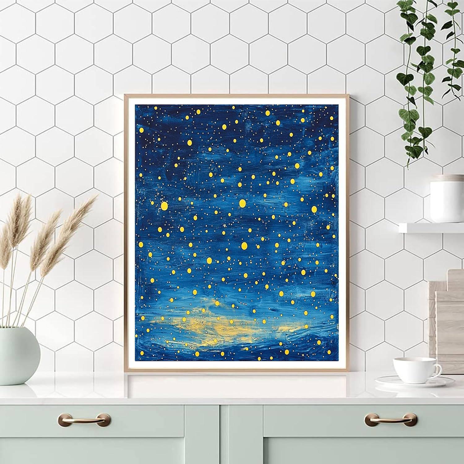 Yayoi Kusama Inspired Celestial Polka Dots  Paint By Numbers Kits