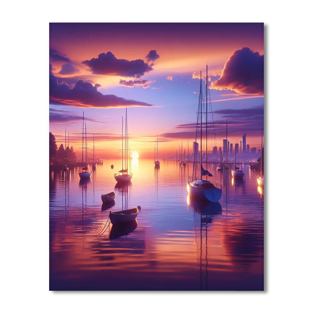 A Tranquil Harbor Paint By Numbers Art