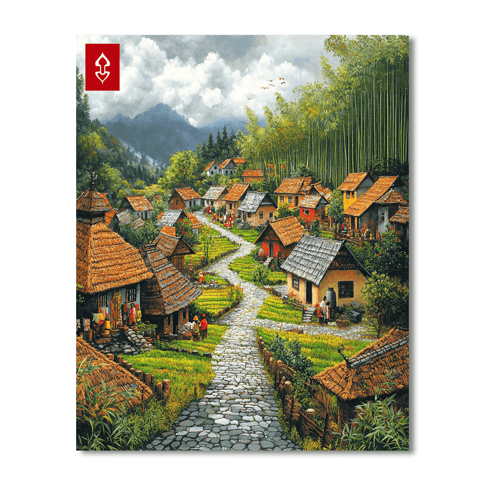 Penglipuran Village Paint By Numbers