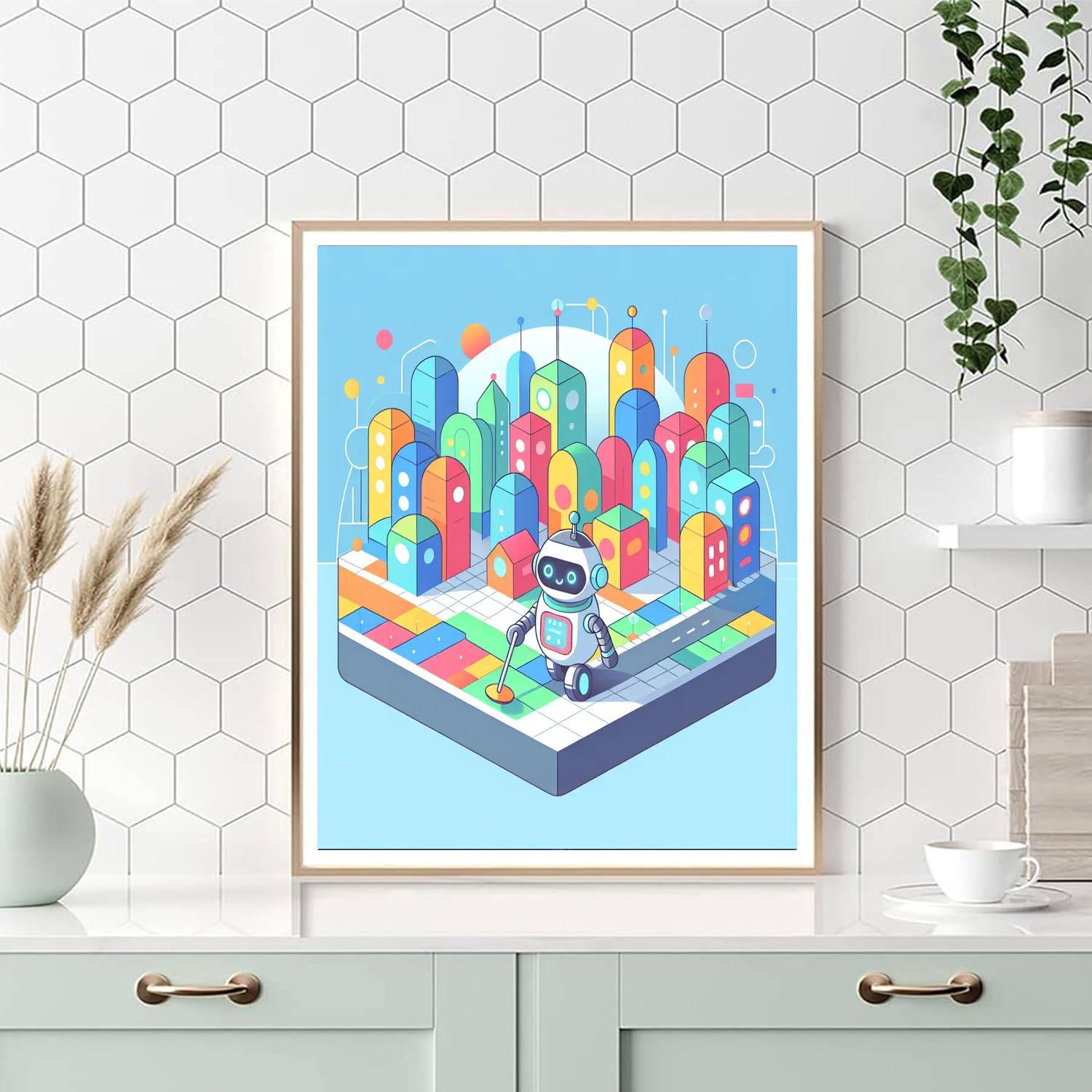 Robot City Adventures Numbered Painting Kits