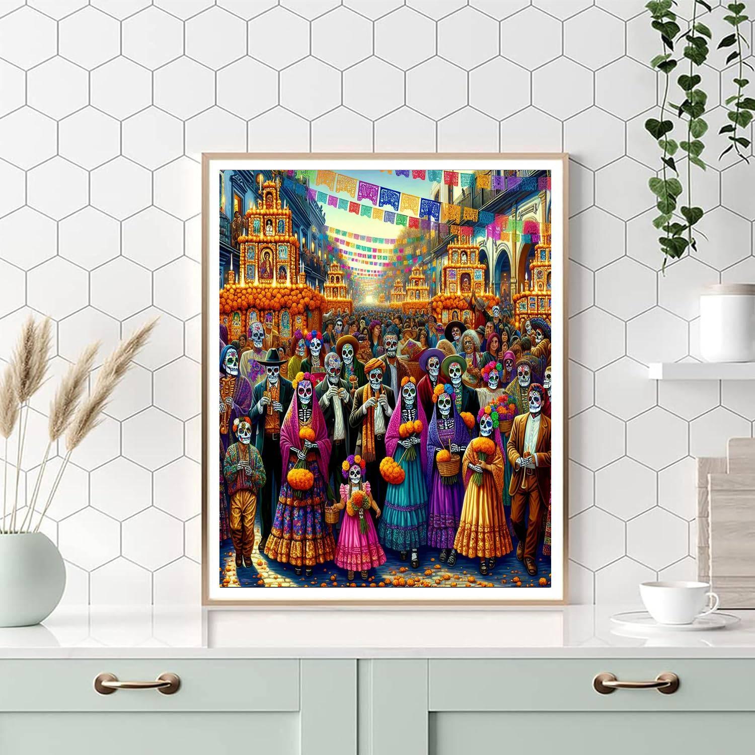 Day Of The Dead In Mexico City - Mexico Painting Number Kit