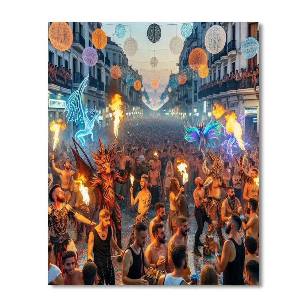 Fiesta De La Mercè Paint By Numbers Kits