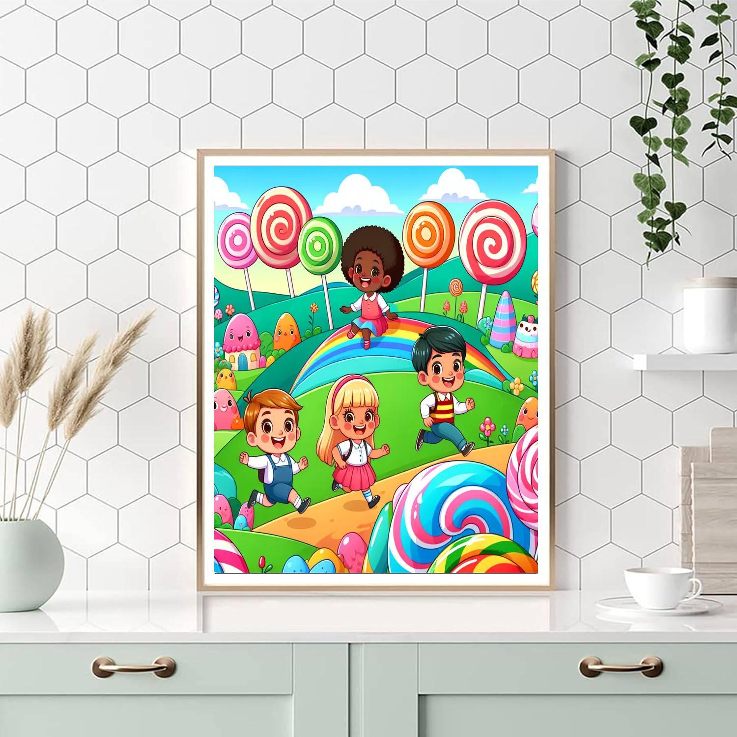 Epic Candy Adventure Paint By Numbers Art