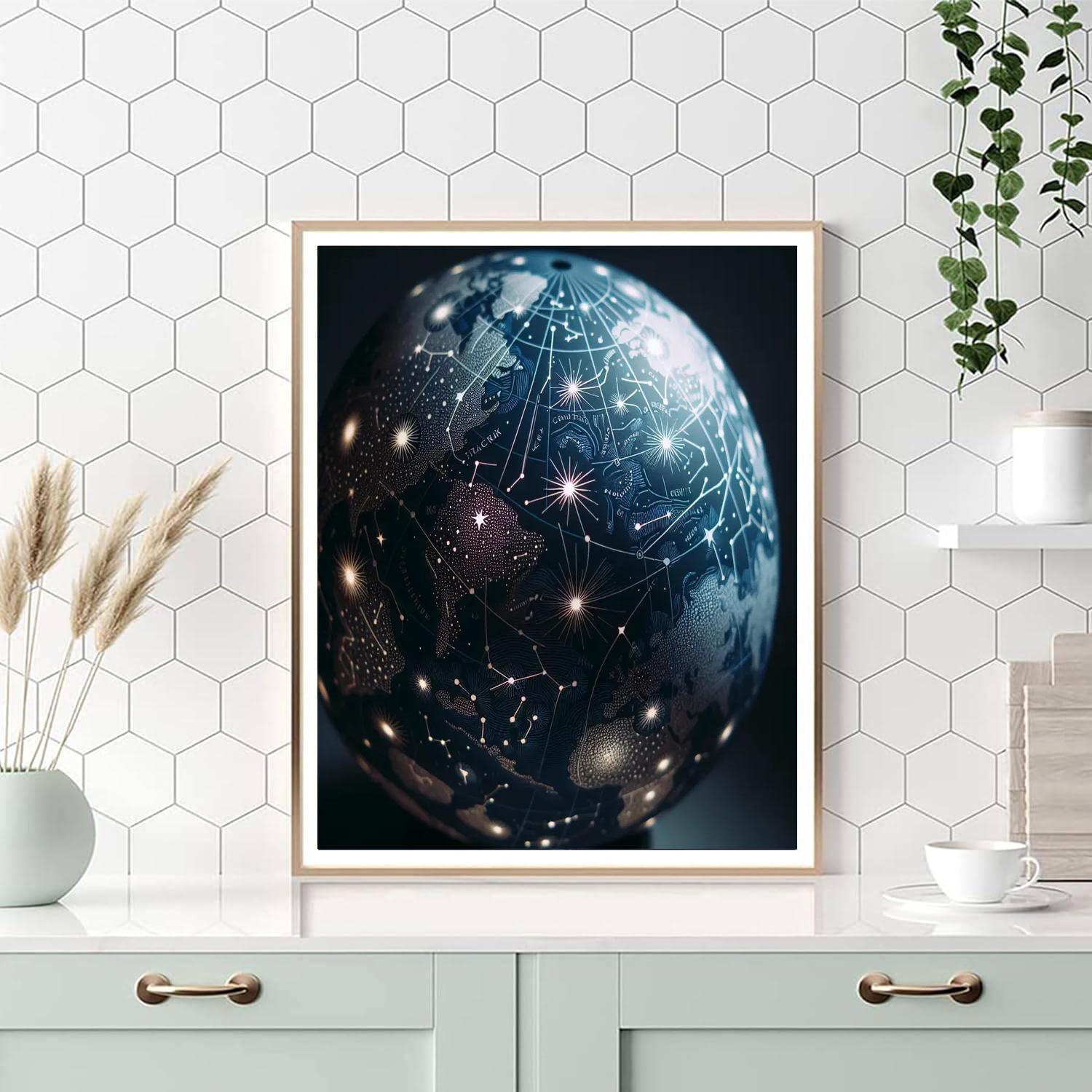 Star Gazing Globe Paint By Number