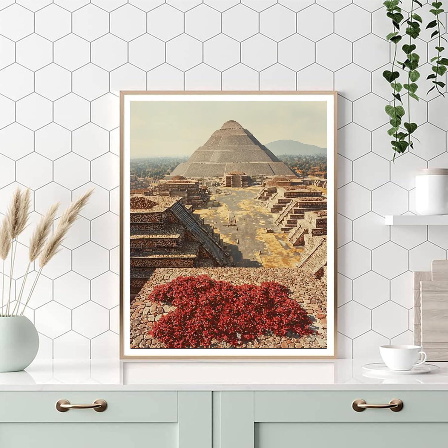 Teotihuacán Pyramids - Mexico Numbered Painting Kits