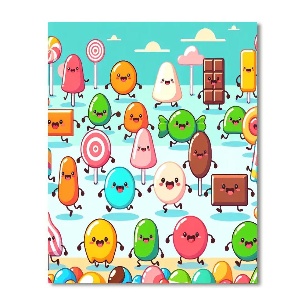 Charming Candyland Chase Painting By Numbers Kit