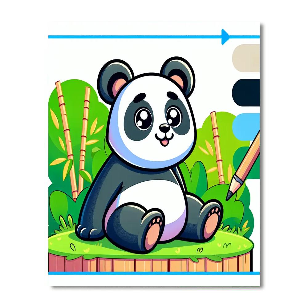 Mischievous Panda Painting Number Kit