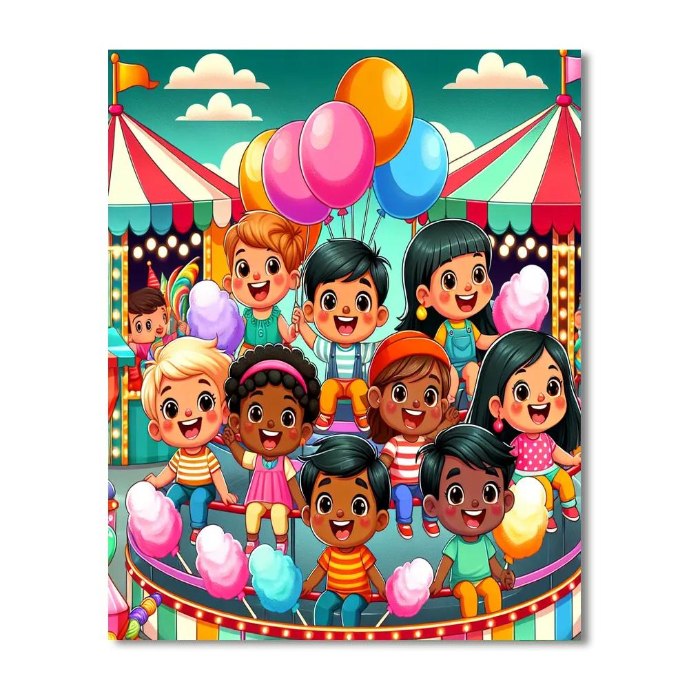 Sunny Carnival Paint By Numbers Art