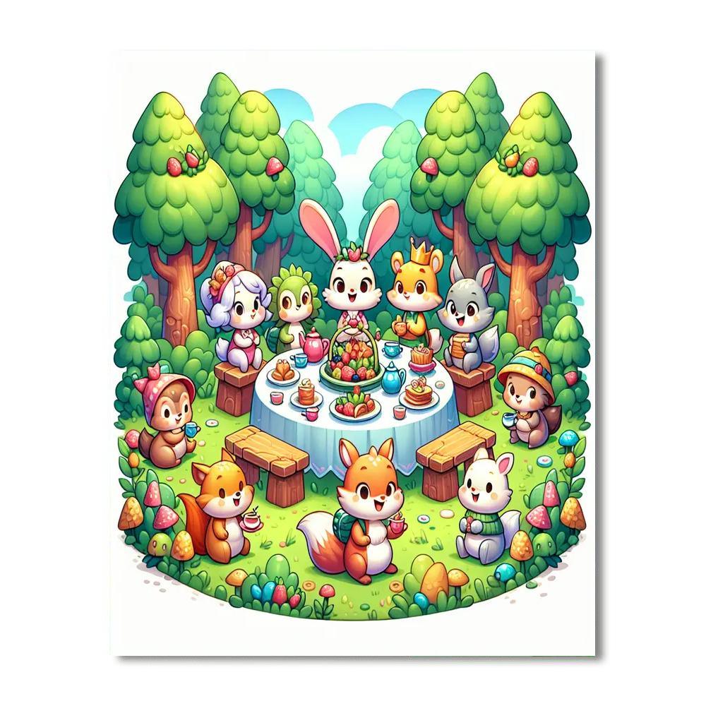 Magical Forest Tea Party Paint By Number
