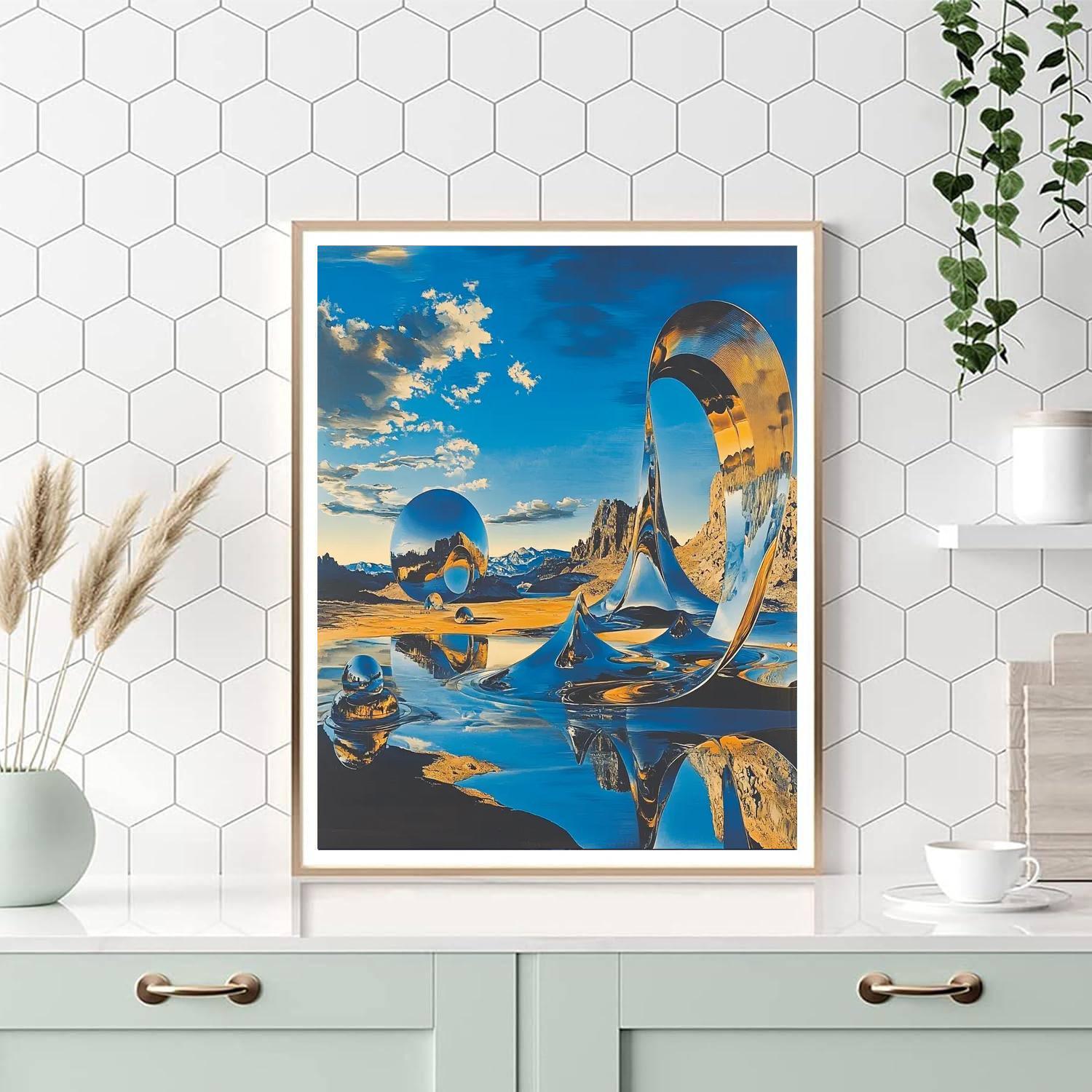 Salvador Dali Inspired Dali's Surreal Melting World  DIY Paint By Numbers