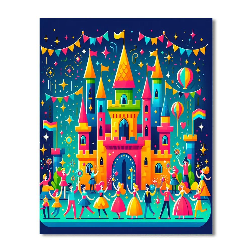 Castle Magic Festivities Painting By Numbers Kit