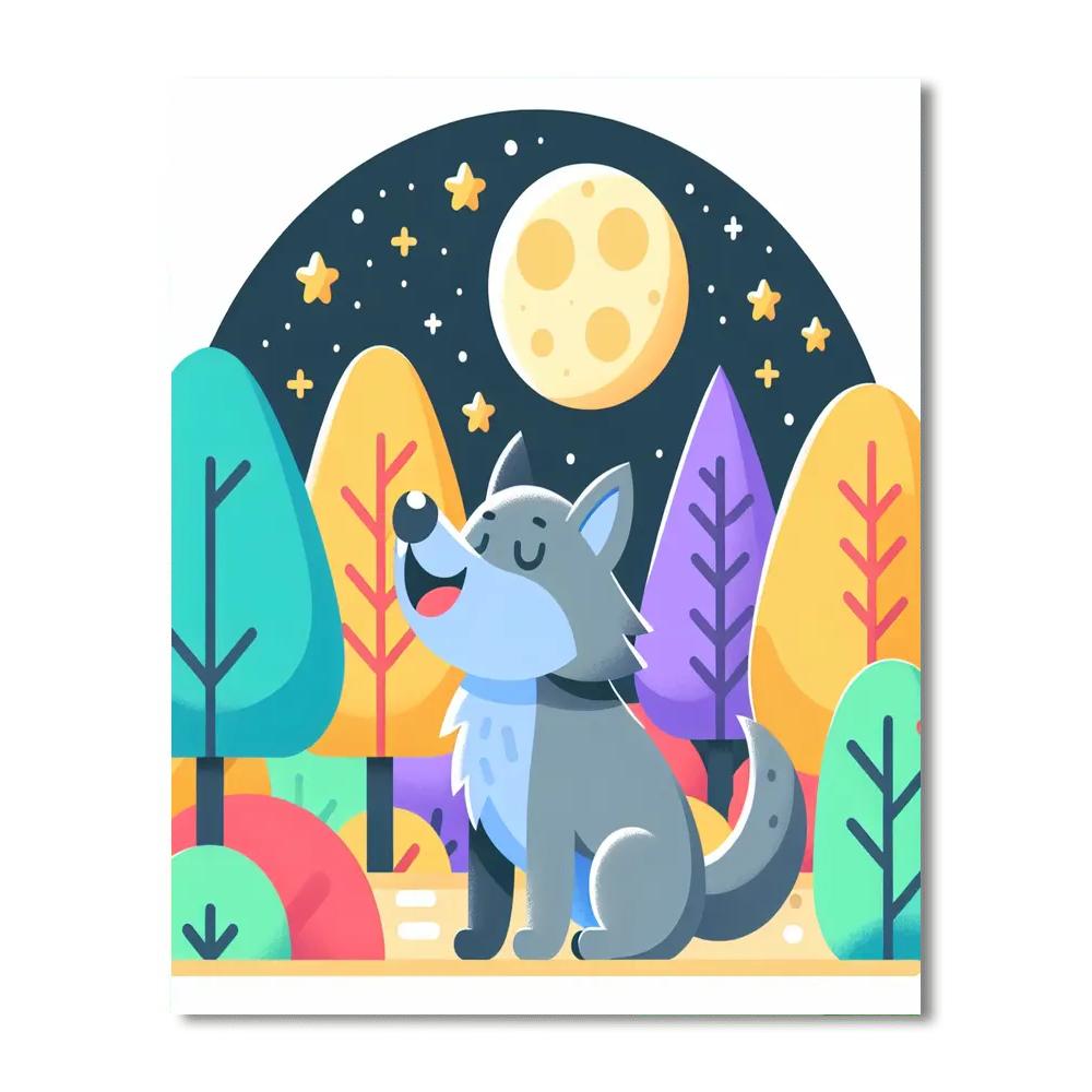 Wonderful Wolf Numbered Painting Kits