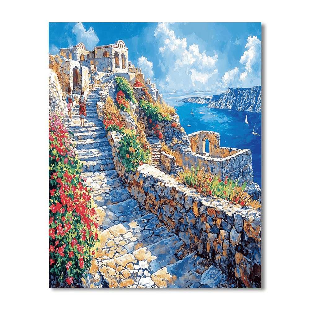 Santorini's Akrotiri DIY Paint By Numbers