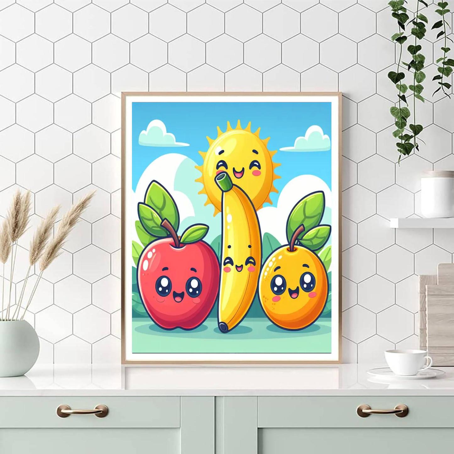 Fun Fruit Friends Painting By Numbers Kit