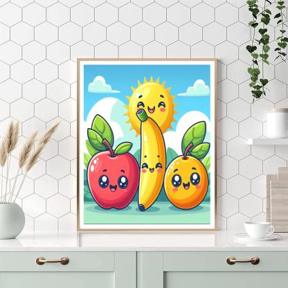 Fun Fruit Friends Painting By Numbers Kit