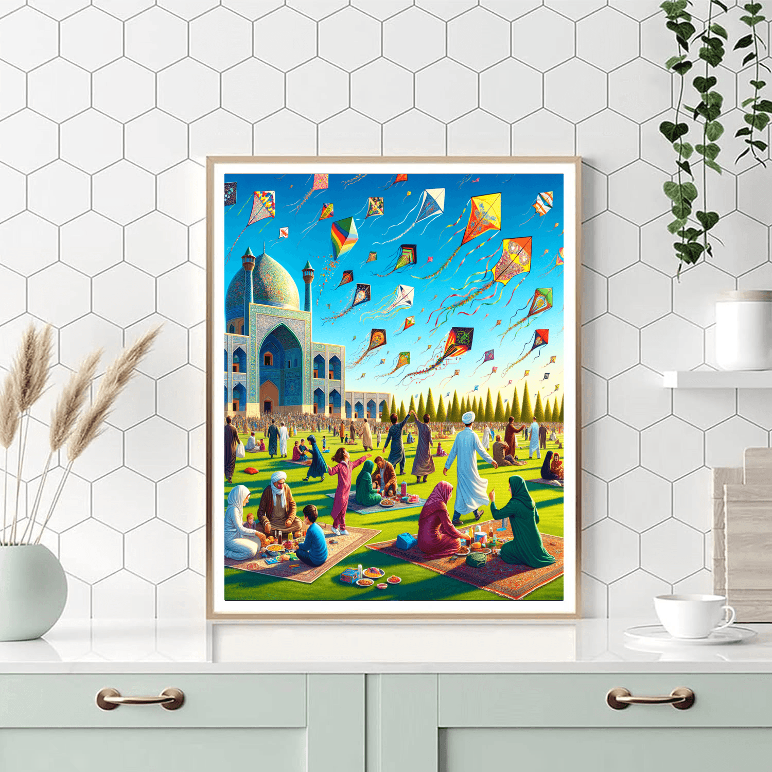 Kite Festival - Iran Painting By Numbers Kit