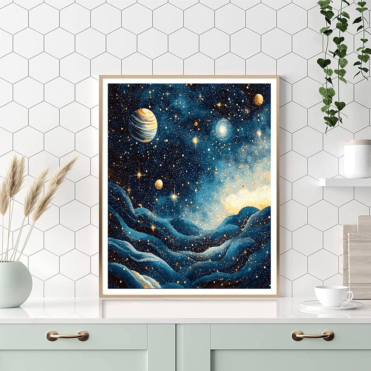 Georges Seurat Inspired Silent Universe  Painting Number Kit