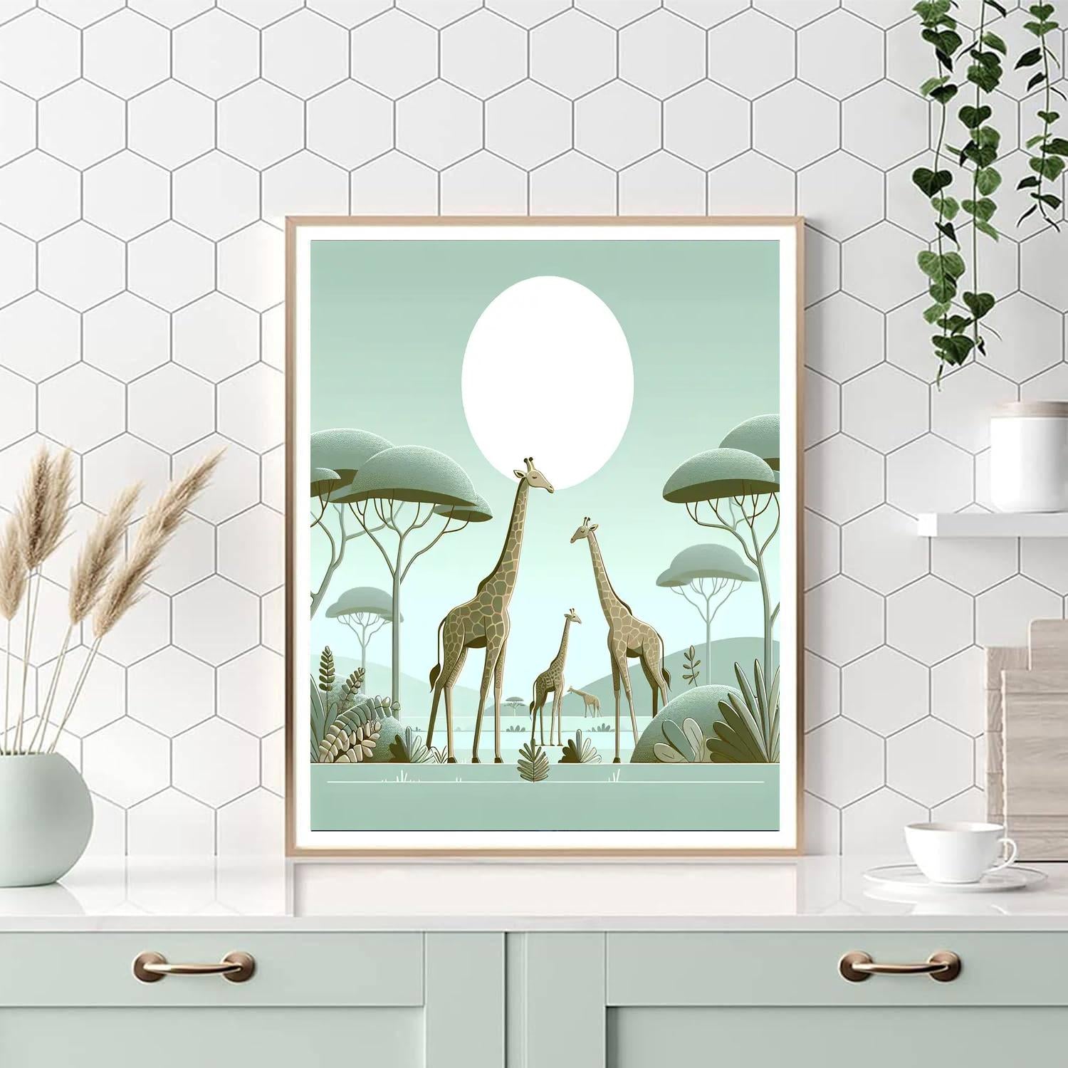 Gentle Giant Giraffes Painting Number Kit