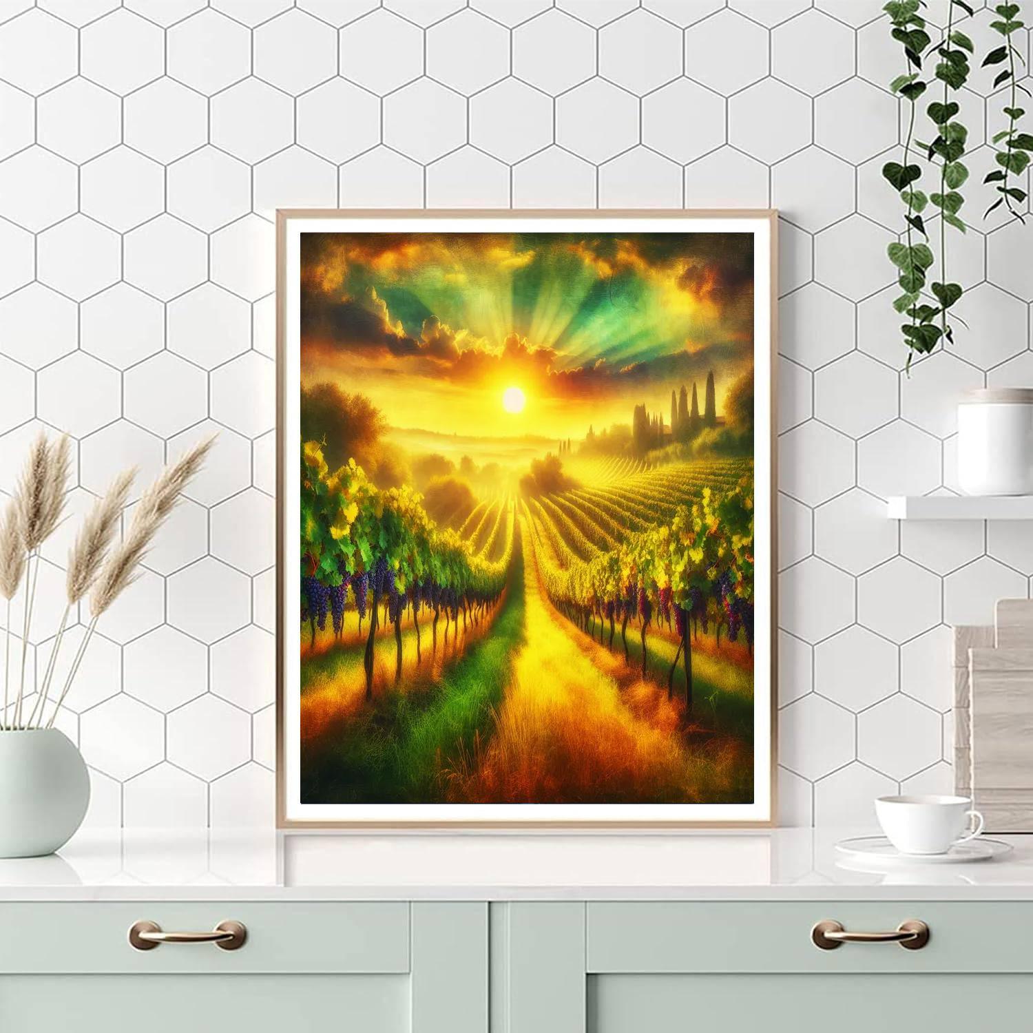 Rural Italian Vineyard Paint By Number