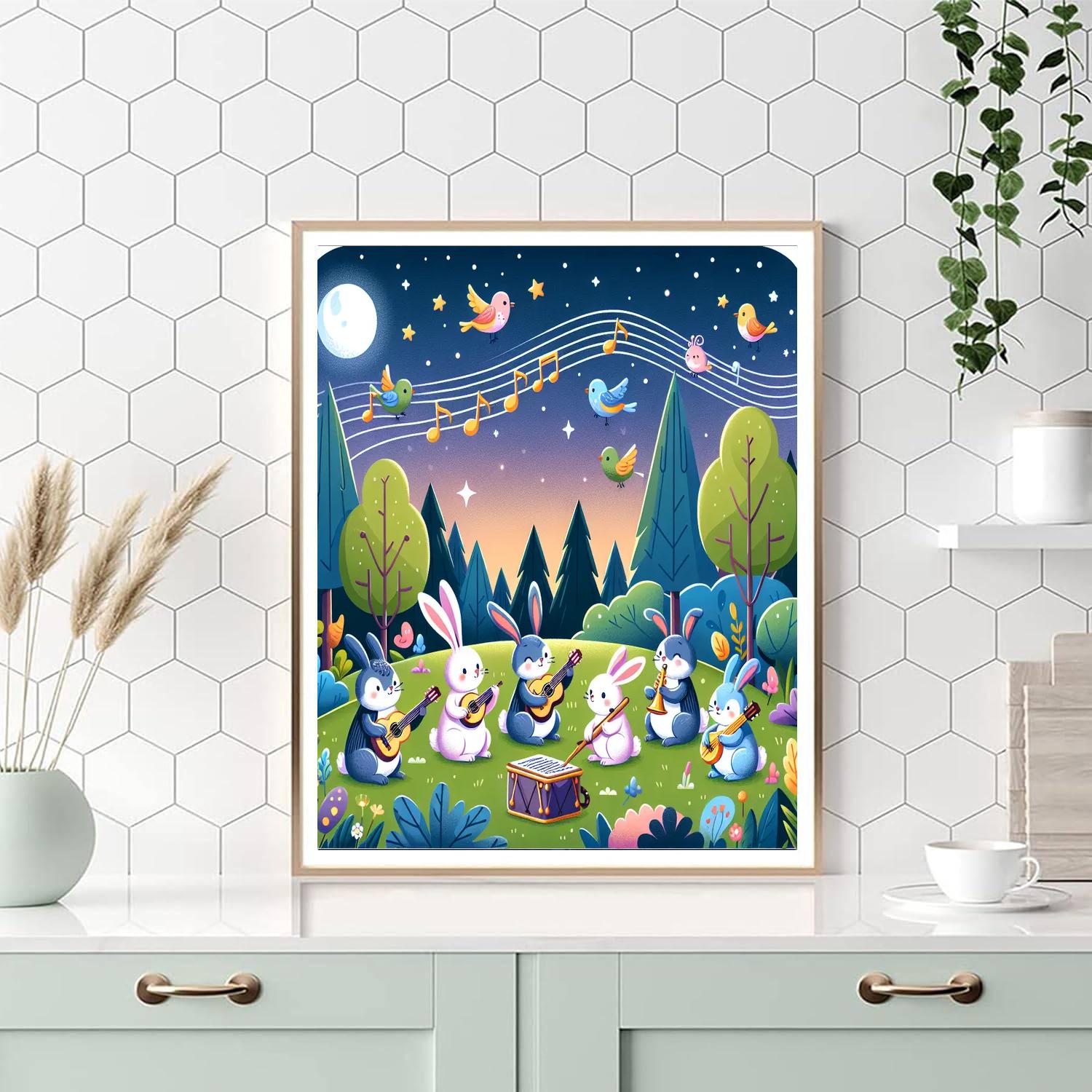 Magical Meadow Musicians Paint By Numbers Art