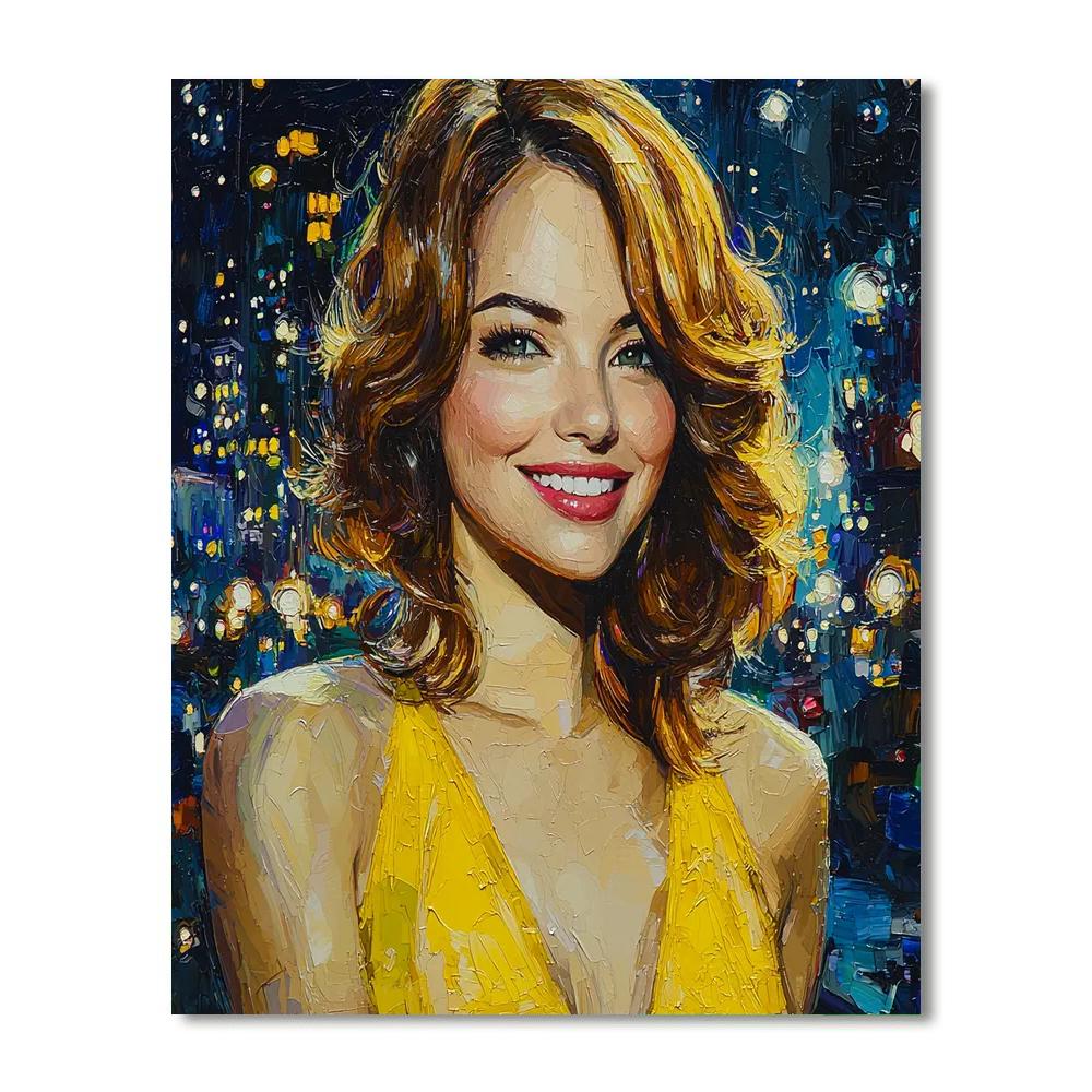 Emma Stone: From La La Land's Dreamscape To Stardom Numbered Painting Kits