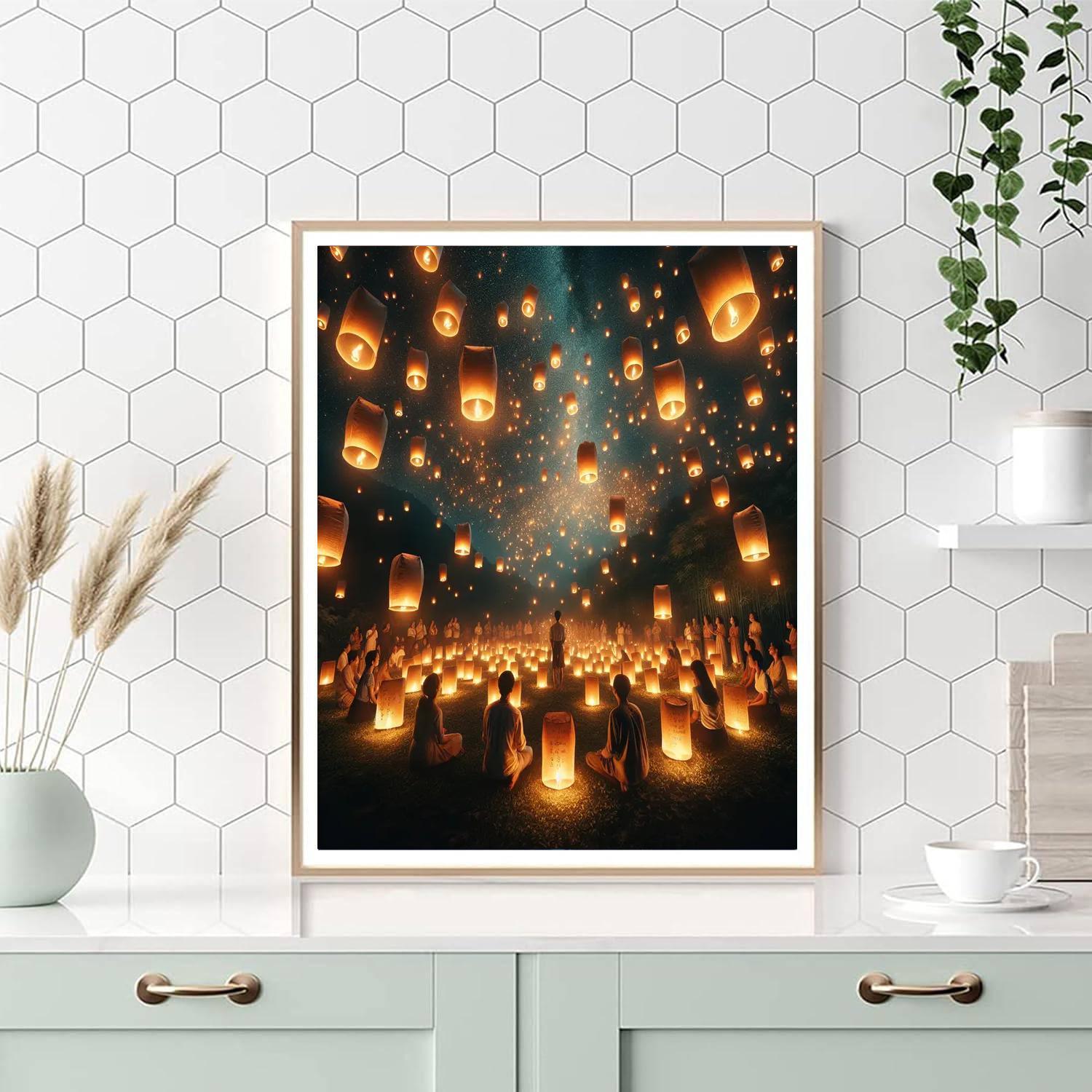 Taipei Sky Lantern Festival - Taiwan Paint By Numbers Kits