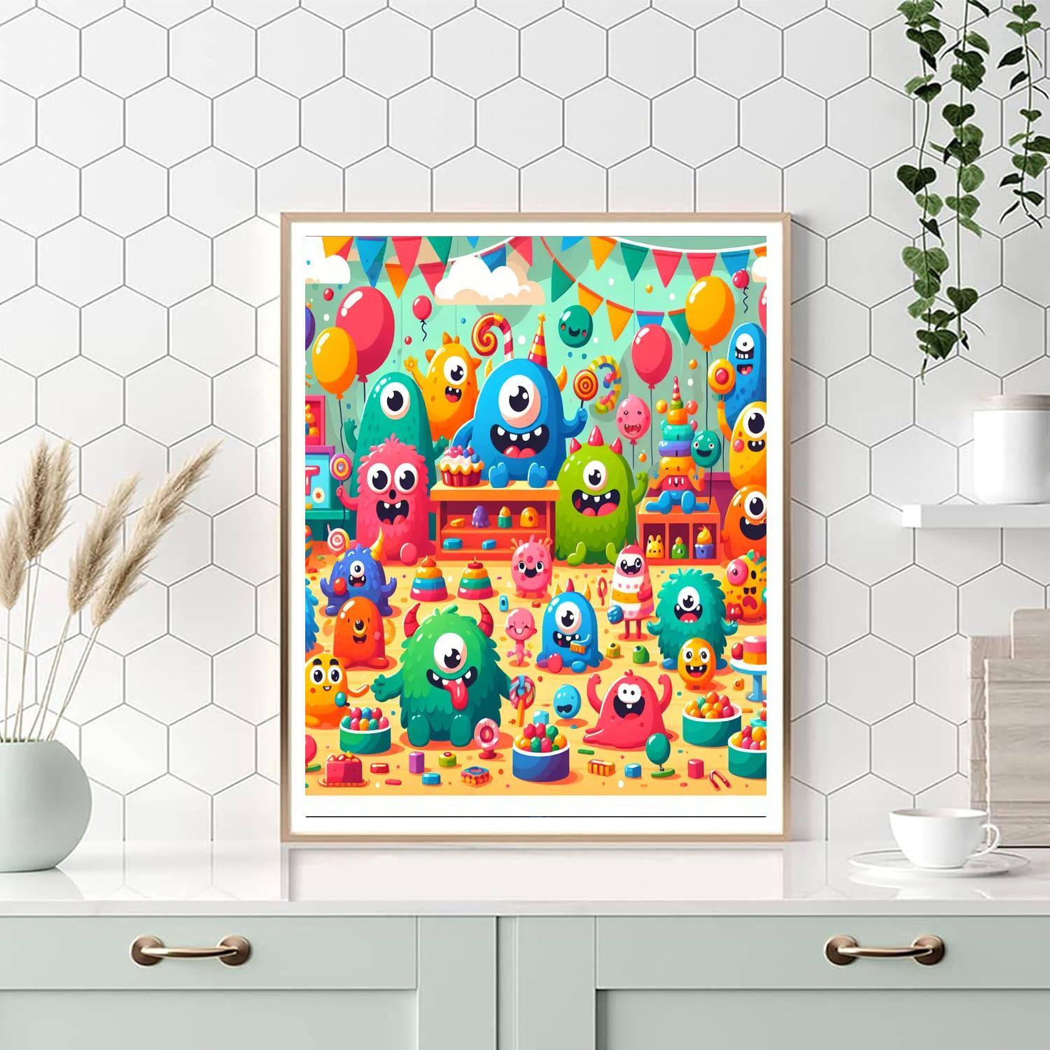 Whimsical Monster Mash Paint By Number